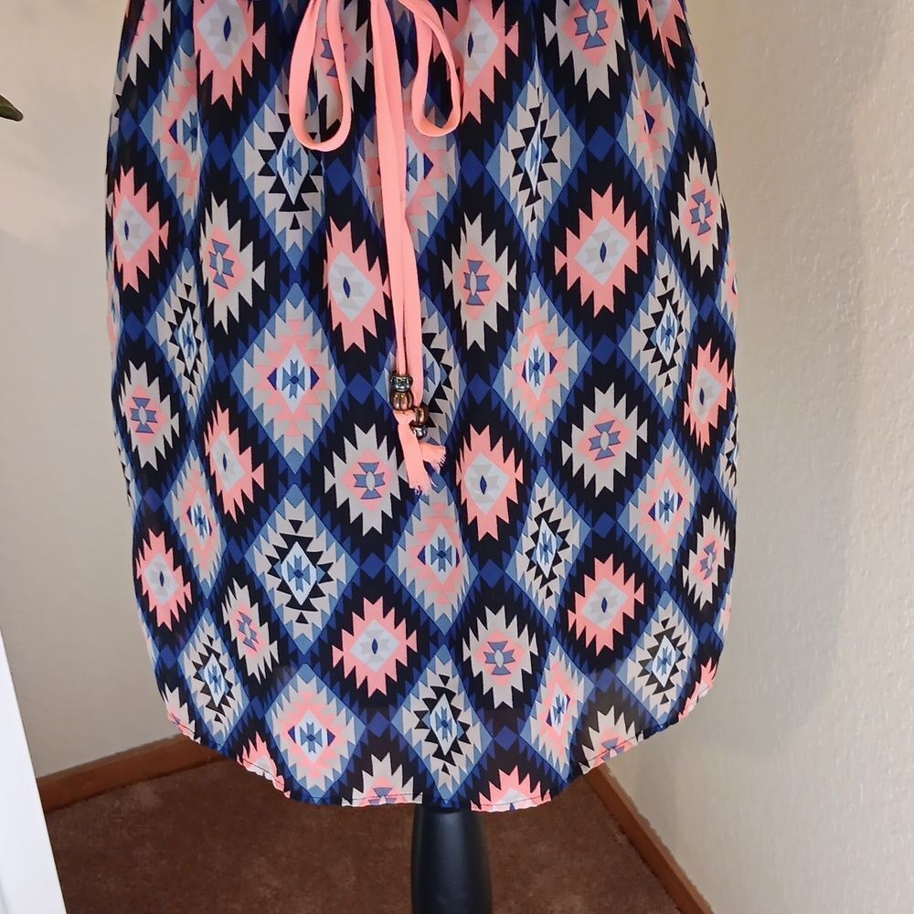 City Triangles Multicolor Geometric Mini Dress - image 3